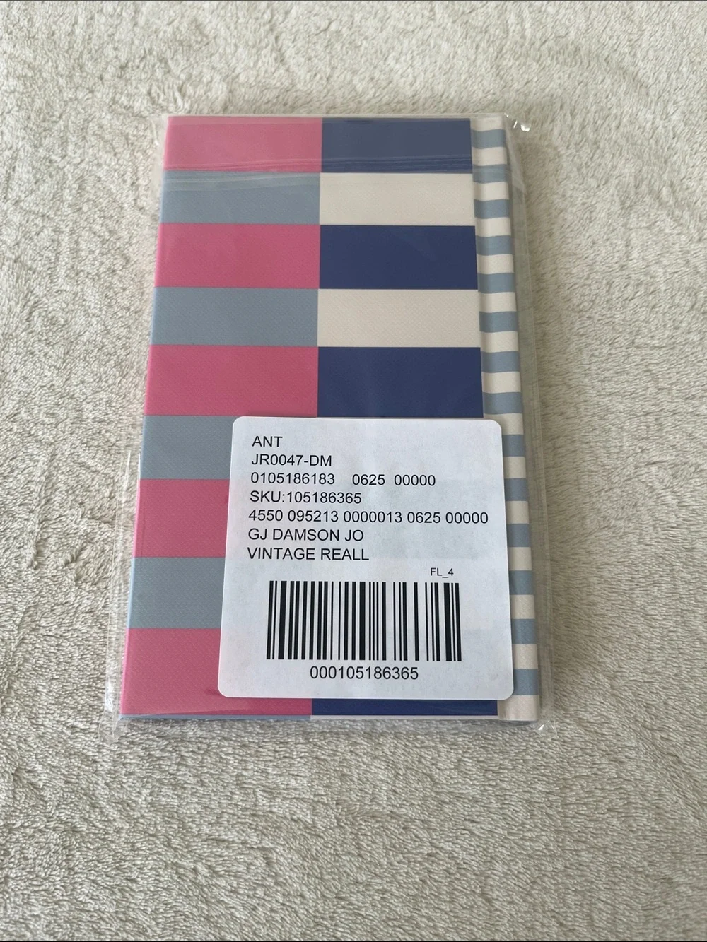 Damson Madder Small Pocket  Notebook in Stripes Blocking Colorblock Going Analog